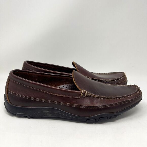 Allen Edmonds Boulder Venetian Driving Moccasin Brown Moc Loafers Men’s Size 11 - Picture 2 of 11